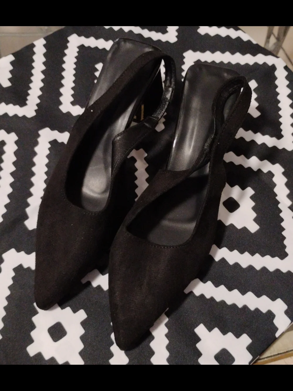 Women's Black Pointed Toe Block Heel Pumps